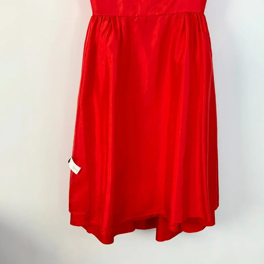 Kate Spade New York Red Heritage it & Flare Silk Dress Sz 8